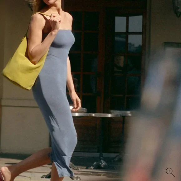 Rouje X J. Crew Women's Size Medium Shadow Grey Cinema Strapless Midi Dress - Picture 4 of 16